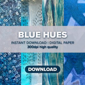Blue Hues | Digital Collage Paper